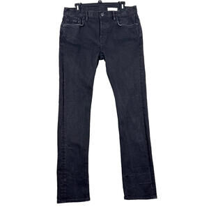 ALLSAINTS Mens 33 Cigarette Skinny Distressed Black Stretch Denim  Jeans